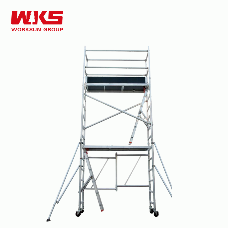 Mobile Aluminum Scaffold Tower Lightweight Aluminum Folding Scaffolding Stable