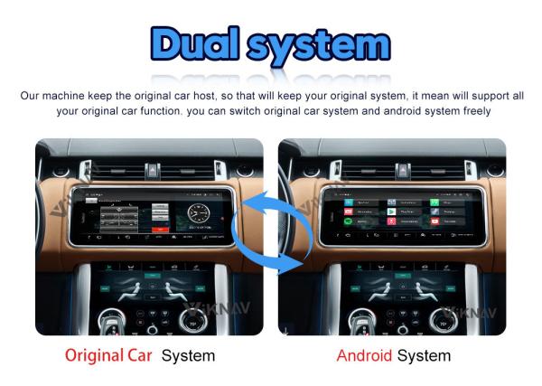 12.3inch Android car radio For Range Rover vogue L405 AC screen Air Conditioning Co-pilot screen 2din Car Stereo Carplay