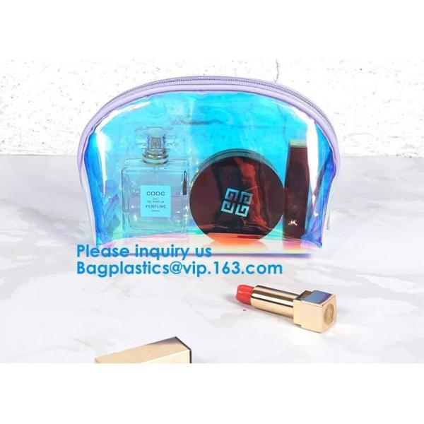 Shiny Luxury Hologram Laser Pvc Holographic Cosmetic Zipper Make Up Bag,Toiletry Bag Hologram Laser Lady Travel Cosmeti
