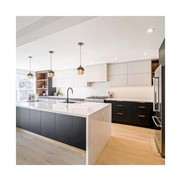 Modular Kitchen Cabinets in Modern Style with Flat Edge / Eased Edge Countertop Edging