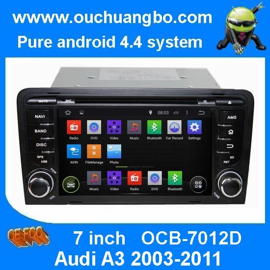 Ouchuangbo Auto DVD Multimedia Stereo Audi A3 2003-2011 2003-2011 Android 4.4 3G Wifi Blue