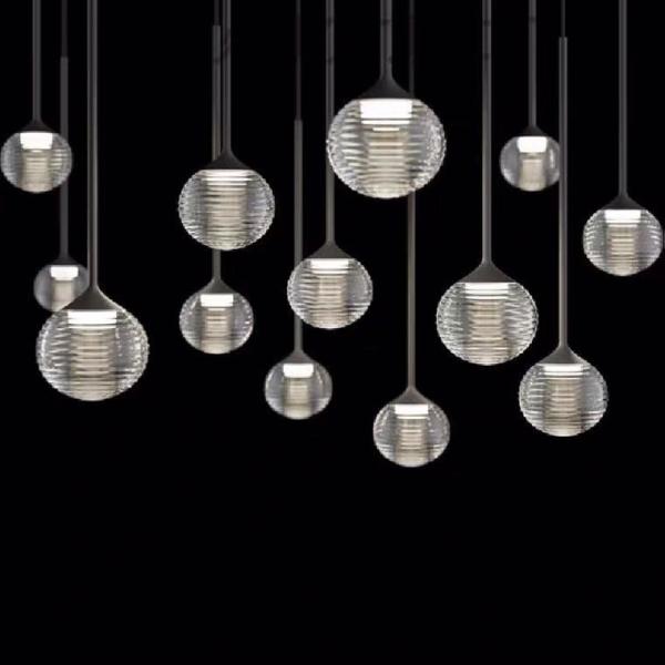 Modern Wrought Iron Pendant Lamp Small Size Dining Room Chandelier for Hotel Restaurant Decorative Lighting