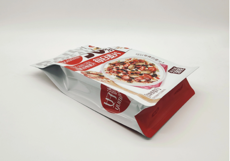 Custom Chocolate Candy 8 Side Sealing Bag Square Bottom Aluminum Foil Bag Side Gusset Pouch