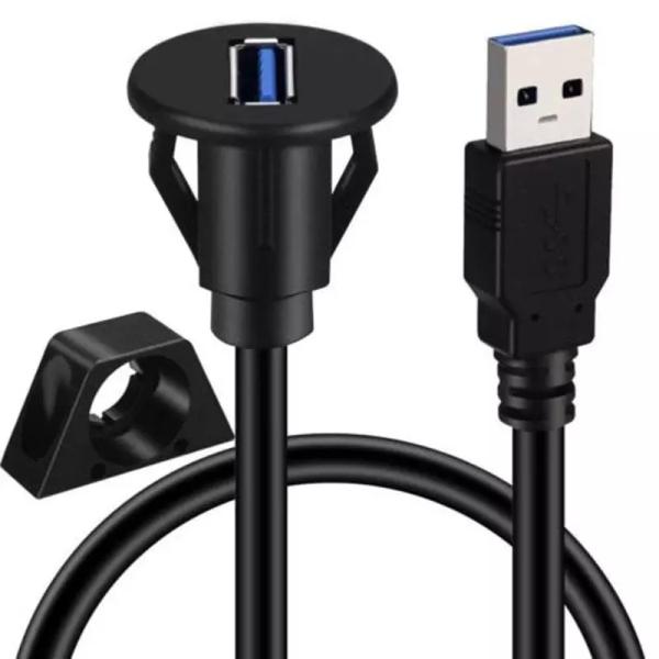 Usb 3,0 держателя полной панели черточки автомобиля мужчина к женскому удлинительному кабелю