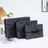 Black Gift Packaging Paper Jewelry Boxes For Necklace Ring Bracelet Watch Eco Friendly