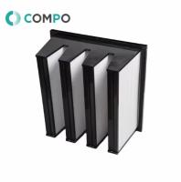 Poids léger 4V Rigid V Bank Filtre poussière F5 / F6 Efficacité Filtre climatisé
