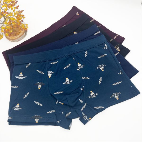 Wholesale High Quality Men's Boxer Briefs 95% Cotton Printed Underwear for Men