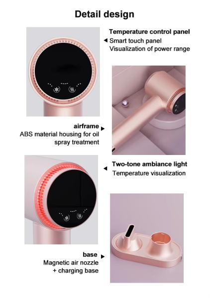 Rechargeable Wireless Hair Dryer Supports Long Battery Life, Low Temperature And Negative Ion Hair Dryer