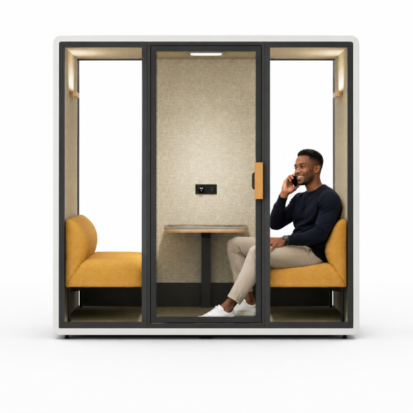 30dB Transparency Prefab Soundproof Room Glass Cabin Pod Acoustic