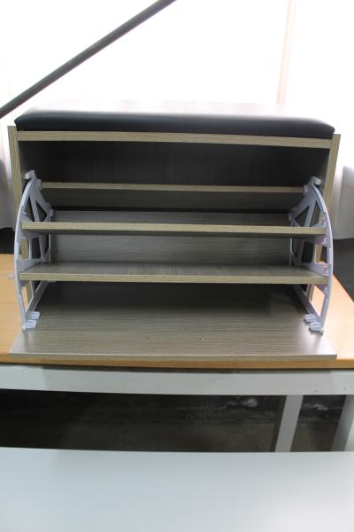 Beautiful Mix Color Particle Board Shoe Rack With Handle And Edgehand Handware
