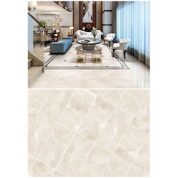 Commercial Area Marble Effect Ceramic Wall Tiles Beige Honed Finish For Hotel