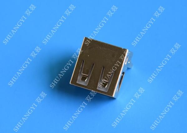 Female Straight Pin USB Charging Connector With 30 MΩ Contact Resistance