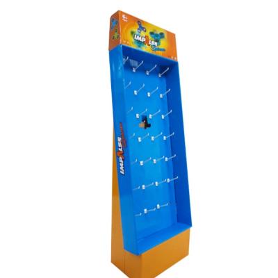 Cardboard Pegboard Hook Display Stand Wall Mounted 4 Color Pantone Printing