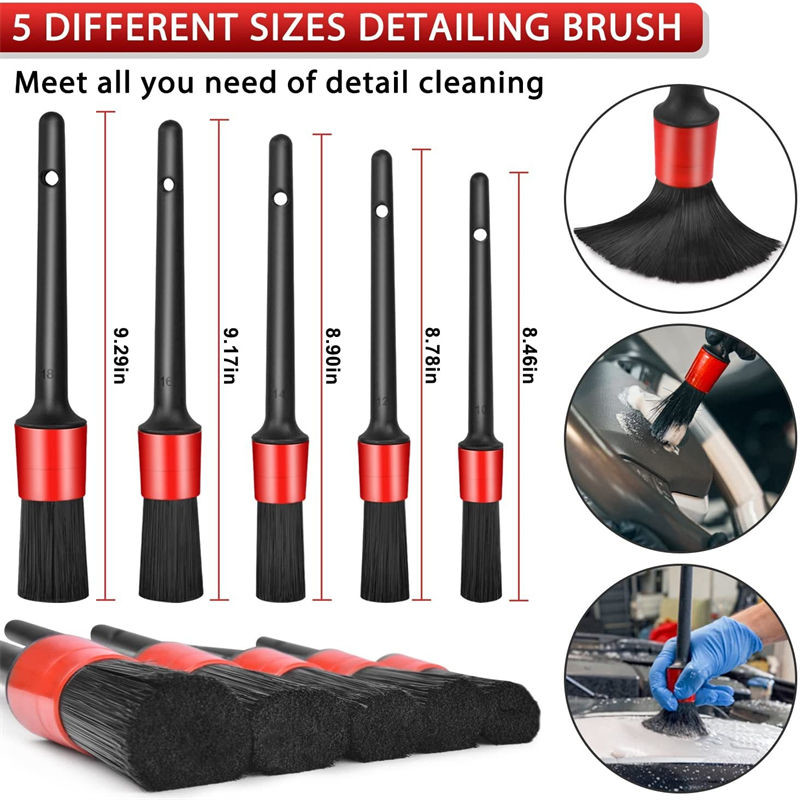 Auto Detailing Brushes 19Pcs Автомобильные детализации щетки набор для авто детализации чистки автомобиля мотоцикла интерьера