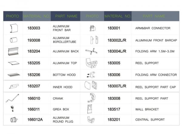 Dossel retrátil de alta qualidade motorizado do toldo da gaveta completa