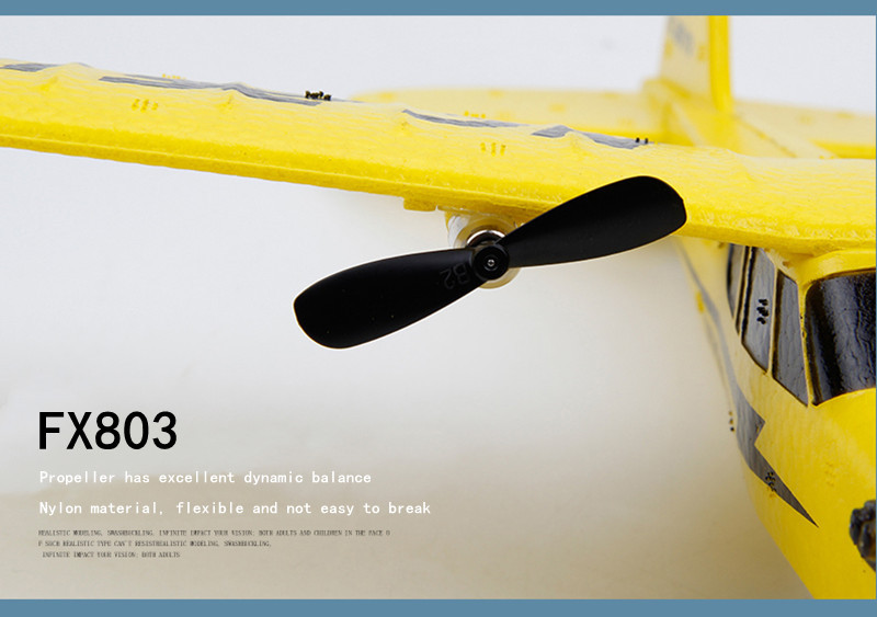 Fx803 Piper Cub J-3 RC Самолет Модель технологии 2.4 ГГц Удалённое управление Самолет Глайдер для наружного видеосъемки Разрешение N/A