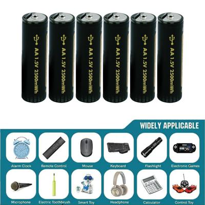 Cellule de batterie rechargeable de la taille 18650 1.5V/OEM catégorie de 2500mWh aa