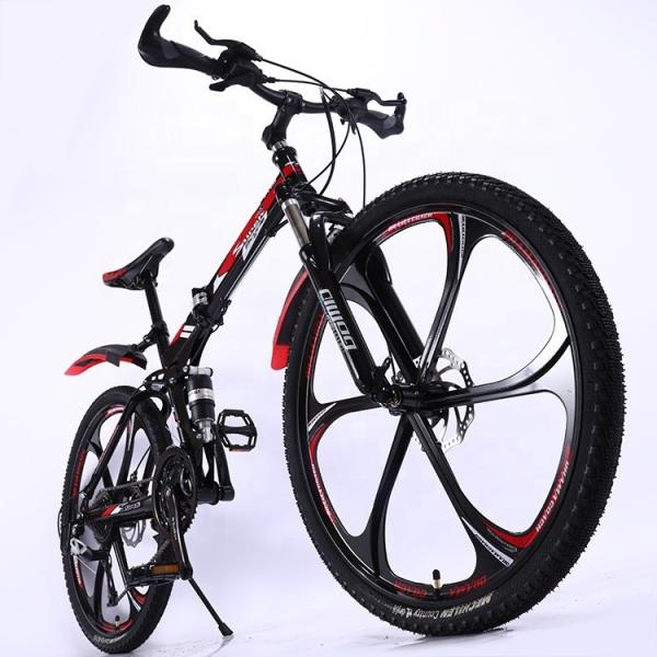 125 Tire Width Full Suspension Mountain Bike 24 26 29 Inch Carbon Steel Foldable Bicycle with Gross Weight 19-21KG