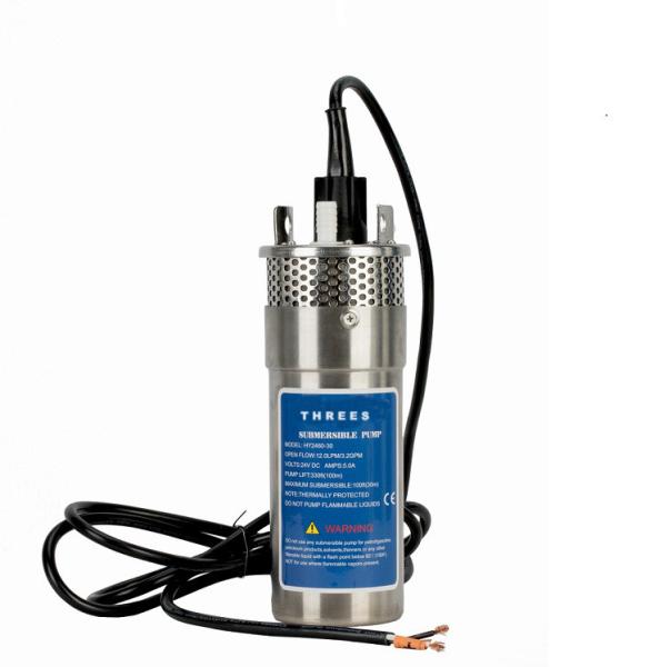 No Noise 12 Volt Submersible Pump , Dc Powered Submersible Water Pump 38mm