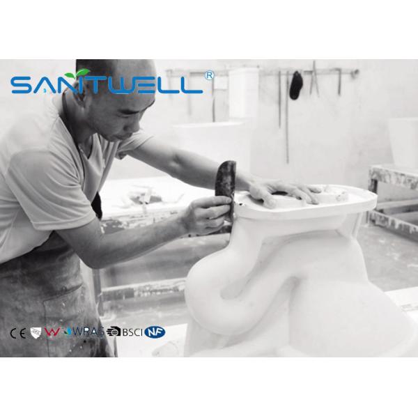 Euro wall mounted ceramic eastern style toilet washroom Two Piece Structure