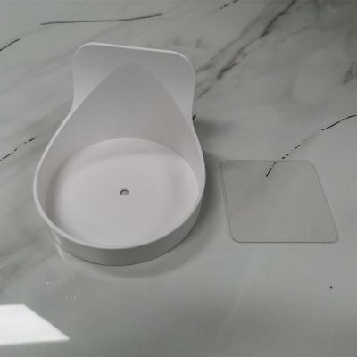 Adhesive Plastic Bathroom Accessories Sets 5KG Wall Mounted Soap Dispenser Bracket