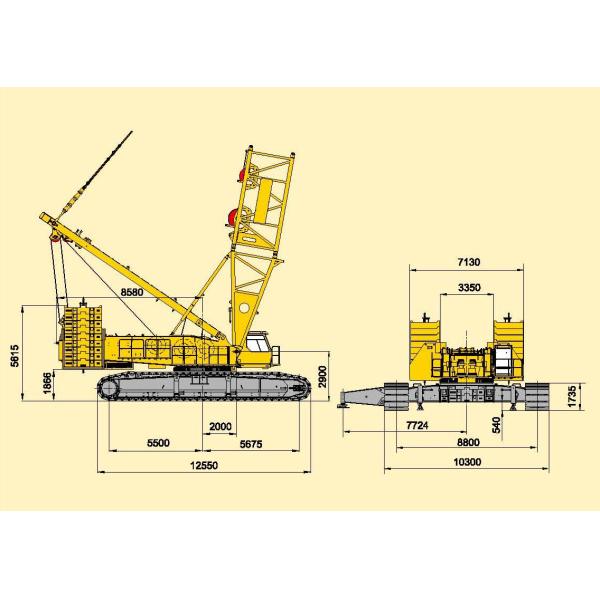 Durable XCMG Mobile crawler crane rental Hydraulic lift XGC300