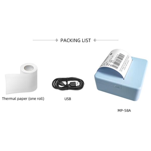 Black Print Speed of 15mm/sec Portable Mini Printer for Children's Raffle Tickets
