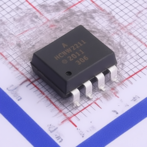 optocoupler Broadcom HCNW2211-500E featuring integrated Schmitt triggers and low input current design