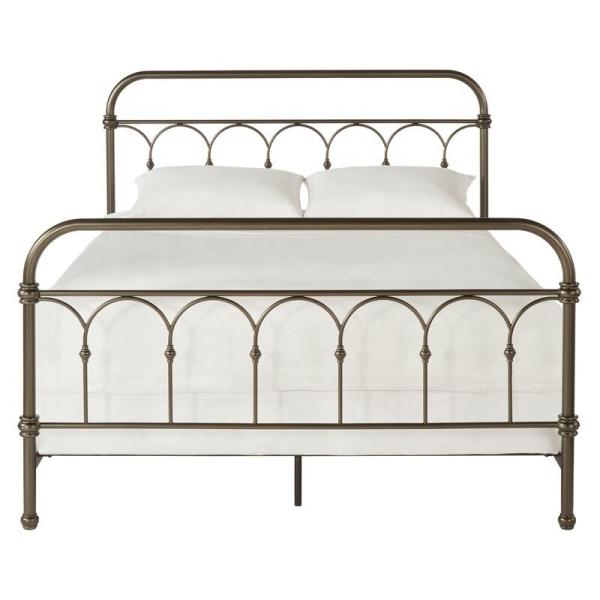 Standard Metal Wrought Iron Platform Bed Strong Sturdy Construction Easy Clean