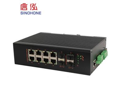 Outdoor Fiber Optic Network Switch 4 1000M SFP FX Ports + 8 10/100/1000M TX Ports