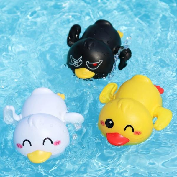 Yellow Duck Bath Toy for Toddlers Lovely Floating Bath Duck Mini Water Clockwork PVC Educational Swimming Toy Bathroom Children