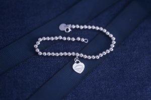 Unisex S925 Sterling Silver Love Bracelet Beads Heart Pendant Customized