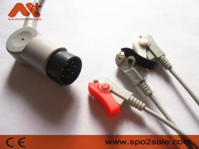 Nihon Kohden OEC-6102A, OEC-6105A, OEC-6120A, OEC-6120J, grampo 3Lead compatível de OEC-6120K Direto-conecta o cabo de ECG