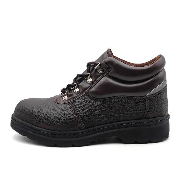 Chaussures de sécurité brunes anti-ponture chaussures à orteils de fer durables anti-éclatement