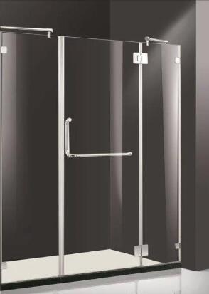 Toughen Glass Aluminium Shower Cubicles High Gloss Aluminium Frames