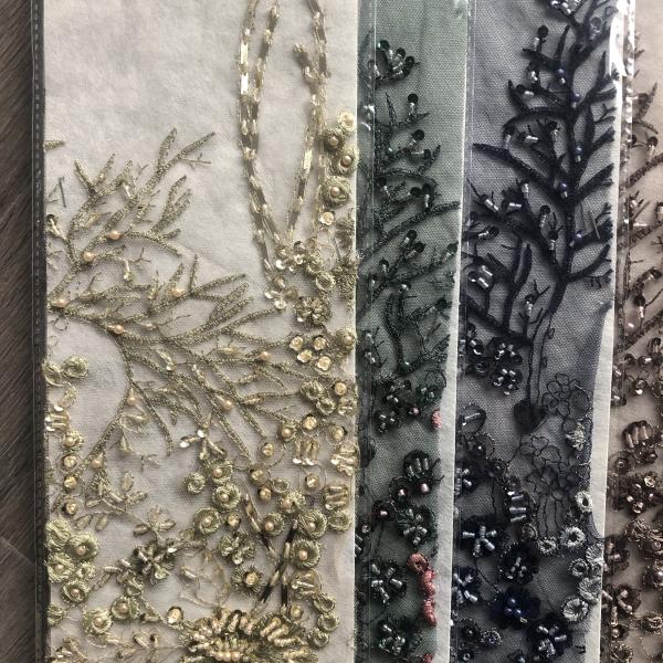 Easily Customizable Luxury 3D Flowers Beaded Embroidery Lace Fabric New Design Lace for Women's Clothing Dance  Dresses