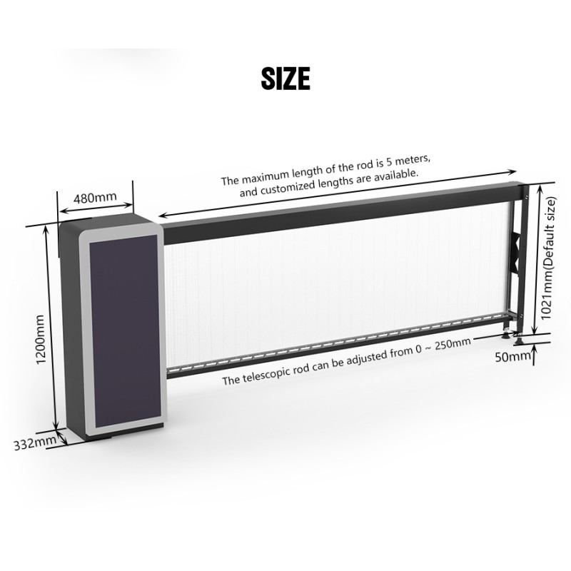 DZ811 Heavy-Duty DC Brushless Blade-Style Advertising Barrier Gate