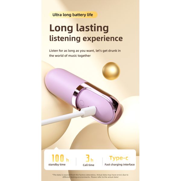 Bluetooth 6.0 Wireless Earbuds with Vibration Massage Function and Skin-Friendly Material for Comfortable Use