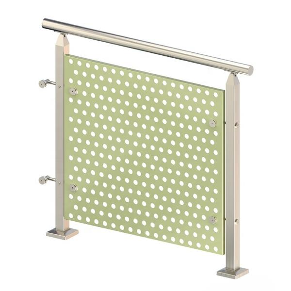 Custom Metal Decorative Railing SS Baluster Stainless Steel Plate Railing For Stairs