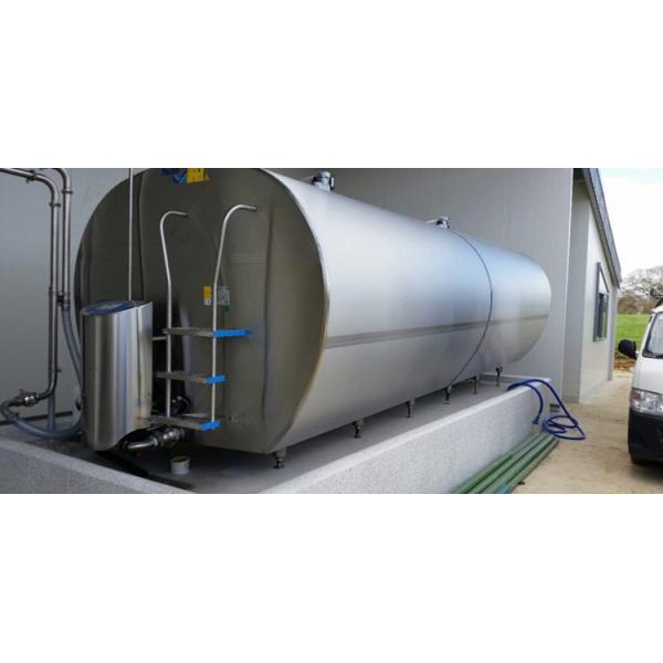 Horizontal Milk Cooling Stainless Steel Storage Tank , Stainless Steel Pressure Tank