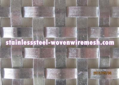 Flat Wire Woven Decorative Metal Mesh Panels , Custom Woven Wire Cloth