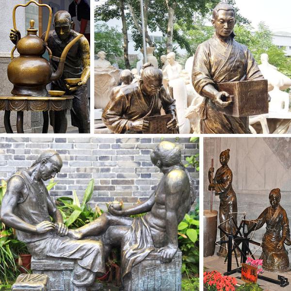 Square Garden Fountain Outdoor Sculpture Steel Garden Landscape Art Sculpture Hard Enamel Technique