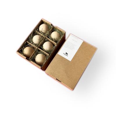 Folders Custom Corrugated Cardboard Egg Paper Box Brown CMYK With Divider
