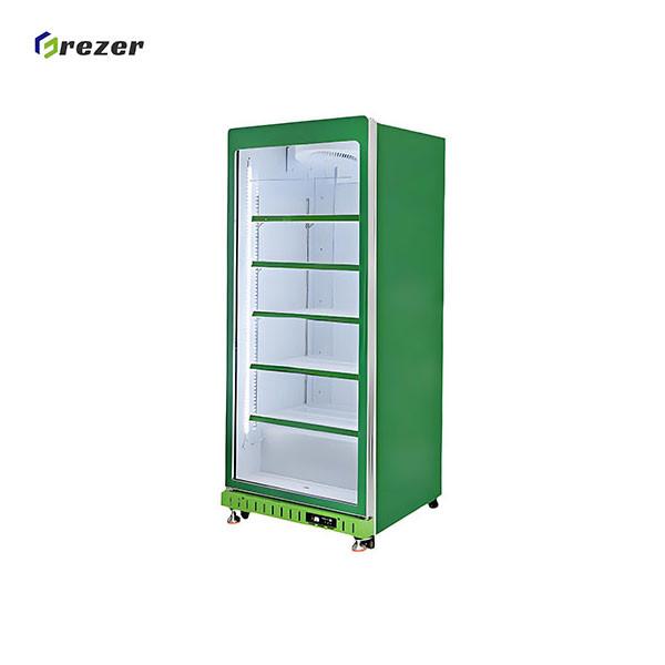 Customized Commercial Beer Display Coolers 620MM 660MM Upright Glass Door Freezer