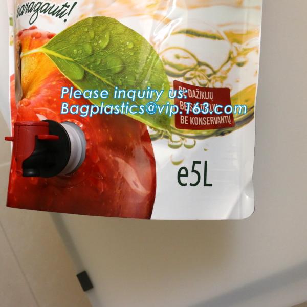 Wine Pouch Liquid Pack Bag, Drink Packaging Pouch With Spout, 3L 5L 10L 22L Plastic Aluminum Foil Wine Bag