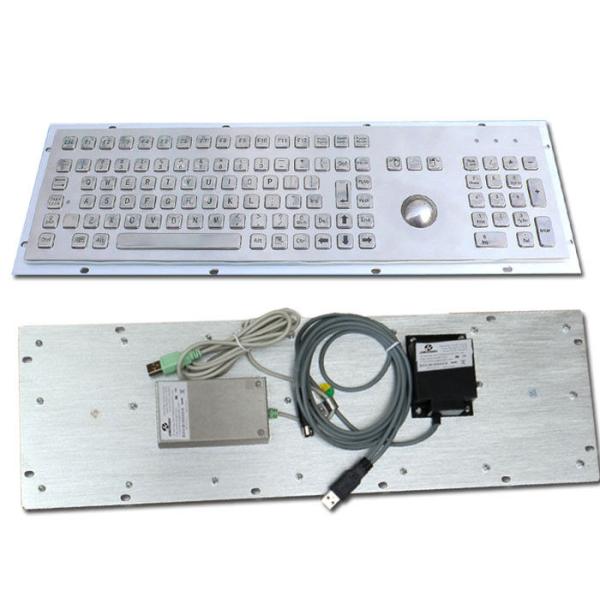 Vandal - Resistance IP65 Industrial PC Keyboard with 25MM Metal Trackball