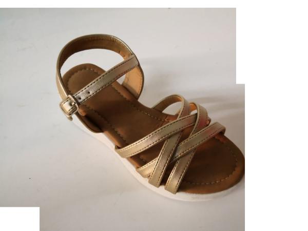 Custmized Fashion Red Women PU Cross Strap Sandal