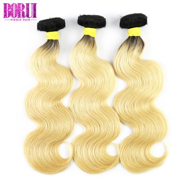 белокурые расширения волос Веаве 1Б 613, белокурые человеческие волосы Веаве с закрытием шнурка 4*4