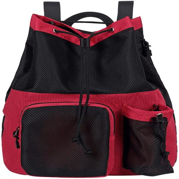 Accepable OEM/ODM Bow Pattern Mesh Gym Backpack for Swimming Pool Beach Yoga Work Gear