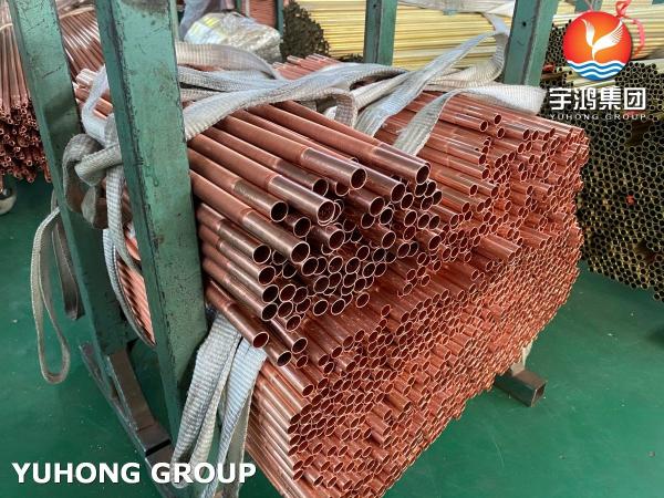 ASTM B111 C12200 Copper Steel Seamless Tube Low Fin Tube For Heat Exchanger